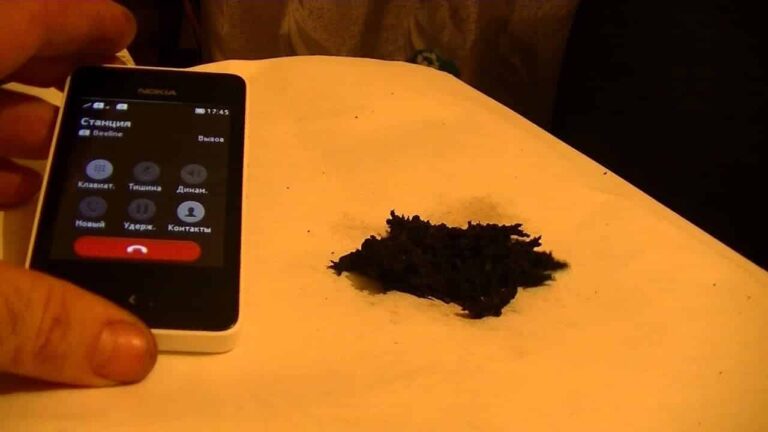 Experimento: Celular y mineral magnetico