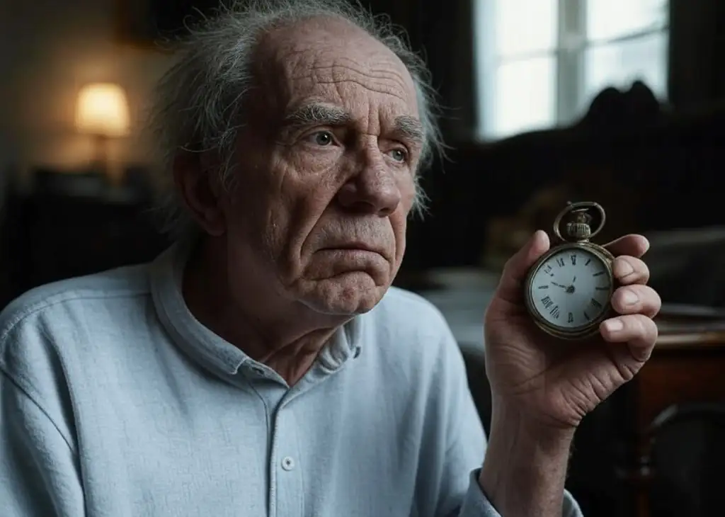 Anciano con reloj antiguo - El Reloj Heredado