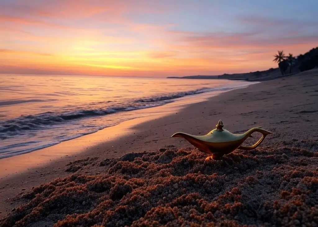 Lampara Magica en la playa