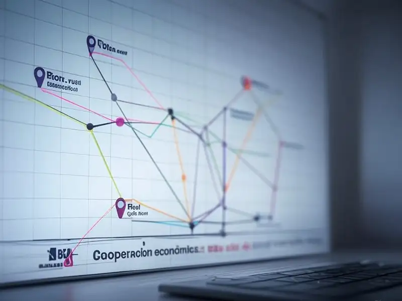 Representación del comercio entre los países BRICS con gráficos financieros y divisas